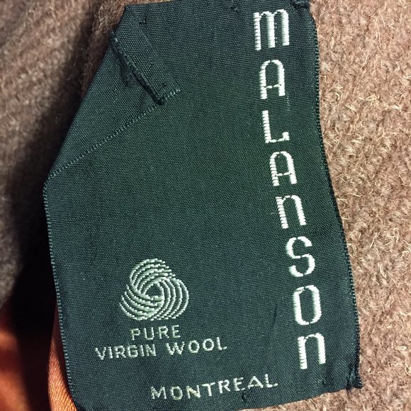 VINTAGE MALANSON LONG WOOL BELTED COATS SIZE M - Picture 9 of 9